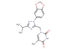 1-{[1-(1,3-benzodioxol-5-yl)-3-isopropyl-1H-1,2,4-triazol-5-yl]methyl}-5-methylpyrimidine-2,4(1H,3H)-dione