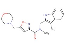 N-methyl-N-[(3-methyl-1H-indol-2-yl)methyl]-5-(morpholin-4-ylmethyl)isoxazole-3-carboxamide
