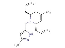 (2S*,6S*)-2,6-diallyl-4-methyl-1-[(3-methyl-1H-pyrazol-5-yl)methyl]-1,2,3,6-tetrahydropyridine