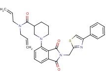 N,N-diallyl-1-{1,3-dioxo-2-[(4-phenyl-1,3-thiazol-2-yl)methyl]-2,3-dihydro-1H-isoindol-4-yl}-3-piperidinecarboxamide