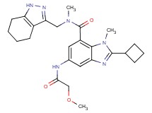 2-cyclobutyl-5-[(methoxyacetyl)amino]-N,1-dimethyl-N-(4,5,6,7-tetrahydro-1H-indazol-3-ylmethyl)-1H-benzimidazole-7-carboxamide