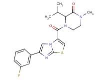4-{[6-(3-fluorophenyl)imidazo[2,1-b][1,3]thiazol-3-yl]carbonyl}-3-isopropyl-1-methylpiperazin-2-one