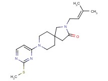 2-(3-methyl-2-buten-1-yl)-8-[2-(methylthio)-4-pyrimidinyl]-2,8-diazaspiro[4.5]decan-3-one