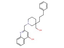 2-{[3-(hydroxymethyl)-3-(3-phenylpropyl)-1-piperidinyl]methyl}-4-quinolinol