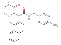 N-[(5-methyl-2-pyrazinyl)methyl]-2-[1-(1-naphthylmethyl)-3-oxo-2-piperazinyl]acetamide