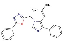 2-{[5-(2-methylprop-1-en-1-yl)-4-phenyl-1H-imidazol-1-yl]methyl}-5-phenyl-1,3,4-oxadiazole