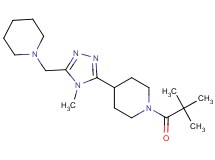 1-(2,2-dimethylpropanoyl)-4-[4-methyl-5-(piperidin-1-ylmethyl)-4H-1,2,4-triazol-3-yl]piperidine