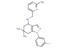 1-(3-fluorophenyl)-6,6-dimethyl-N-[(6-methyl-2-pyridinyl)methyl]-4,5,6,7-tetrahydro-1H-indazol-4-amine
