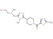 2-{methyl[(4-methyl-5-{1-[(2-methyl-1,3-thiazol-5-yl)carbonyl]piperidin-4-yl}-4H-1,2,4-triazol-3-yl)methyl]amino}ethanol