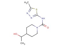 4-(1-hydroxyethyl)-N-(5-methyl-1,3,4-thiadiazol-2-yl)piperidine-1-carboxamide