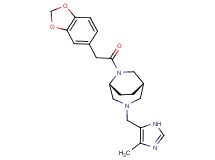 (1S*,5R*)-6-(1,3-benzodioxol-5-ylacetyl)-3-[(4-methyl-1H-imidazol-5-yl)methyl]-3,6-diazabicyclo[3.2.2]nonane