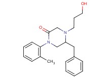5-benzyl-4-(3-hydroxypropyl)-1-(2-methylphenyl)-2-piperazinone