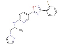 5-[3-(2-fluorophenyl)-1,2,4-oxadiazol-5-yl]-N-[1-methyl-2-(1H-pyrazol-1-yl)ethyl]-2-pyridinamine