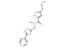 N-methyl-3-propyl-N-{[3-(4-pyridinyl)-1,2,4-oxadiazol-5-yl]methyl}-1H-pyrazole-5-carboxamide