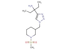 [1-ethyl-1-(1-{[1-(methylsulfonyl)-3-piperidinyl]methyl}-1H-1,2,3-triazol-4-yl)propyl]amine trifluoroacetate
