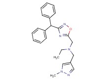 N-{[3-(diphenylmethyl)-1,2,4-oxadiazol-5-yl]methyl}-N-[(1-methyl-1H-pyrazol-4-yl)methyl]ethanamine