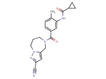 N-{5-[(2-cyano-7,8-dihydro-4H-pyrazolo[1,5-a][1,4]diazepin-5(6H)-yl)carbonyl]-2-methylphenyl}cyclopropanecarboxamide