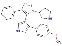3-(4-methoxyphenyl)-4-(4-phenyl-1-pyrrolidin-3-yl-1H-imidazol-5-yl)-1H-pyrazole