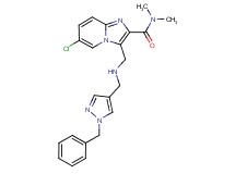 3-({[(1-benzyl-1H-pyrazol-4-yl)methyl]amino}methyl)-6-chloro-N,N-dimethylimidazo[1,2-a]pyridine-2-carboxamide