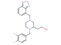 2-[4-(2,1,3-benzoxadiazol-4-ylmethyl)-1-(3,4-difluorobenzyl)-2-piperazinyl]ethanol