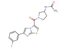 N-(1-{[6-(3-fluorophenyl)imidazo[2,1-b][1,3]thiazol-3-yl]carbonyl}pyrrolidin-3-yl)acetamide