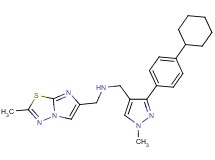 1-[3-(4-cyclohexylphenyl)-1-methyl-1H-pyrazol-4-yl]-N-[(2-methylimidazo[2,1-b][1,3,4]thiadiazol-6-yl)methyl]methanamine