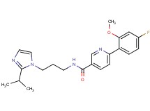 6-(4-fluoro-2-methoxyphenyl)-N-[3-(2-isopropyl-1H-imidazol-1-yl)propyl]nicotinamide