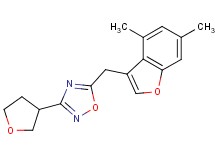 5-[(4,6-dimethyl-1-benzofuran-3-yl)methyl]-3-(tetrahydrofuran-3-yl)-1,2,4-oxadiazole