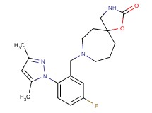 8-[2-(3,5-dimethyl-1H-pyrazol-1-yl)-5-fluorobenzyl]-1-oxa-3,8-diazaspiro[4.6]undecan-2-one
