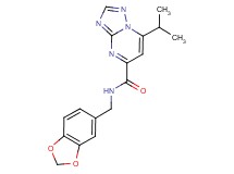 N-(1,3-benzodioxol-5-ylmethyl)-7-isopropyl[1,2,4]triazolo[1,5-a]pyrimidine-5-carboxamide