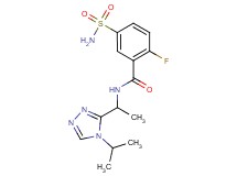 5-(aminosulfonyl)-2-fluoro-N-[1-(4-isopropyl-4H-1,2,4-triazol-3-yl)ethyl]benzamide