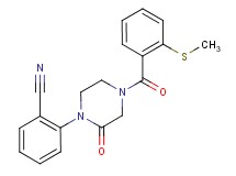 2-{4-[2-(methylthio)benzoyl]-2-oxo-1-piperazinyl}benzonitrile