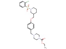 ethyl 4-[4-({1-[(2-chlorophenyl)sulfonyl]-3-piperidinyl}methoxy)benzyl]-1-piperazinecarboxylate