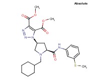 dimethyl 1-[(3S,5S)-1-(cyclohexylmethyl)-5-({[3-(methylthio)phenyl]amino}carbonyl)-3-pyrrolidinyl]-1H-1,2,3-triazole-4,5-dicarboxylate