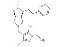 (3aS*,6aR*)-5-[(1-ethyl-3,5-dimethyl-1H-pyrazol-4-yl)methyl]-3-[2-(2-pyridinyl)ethyl]hexahydro-2H-pyrrolo[3,4-d][1,3]oxazol-2-one