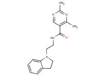 N-[2-(2,3-dihydro-1H-indol-1-yl)ethyl]-2,4-dimethylpyrimidine-5-carboxamide