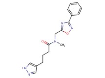 N-methyl-N-[(3-phenyl-1,2,4-oxadiazol-5-yl)methyl]-4-(1H-pyrazol-4-yl)butanamide