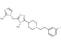 1-[2-(3-fluorophenyl)ethyl]-4-{4-methyl-5-[(2-methyl-1H-imidazol-1-yl)methyl]-4H-1,2,4-triazol-3-yl}piperidine