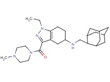 N-(2-adamantylmethyl)-1-ethyl-3-[(4-methyl-1-piperazinyl)carbonyl]-4,5,6,7-tetrahydro-1H-indazol-5-amine