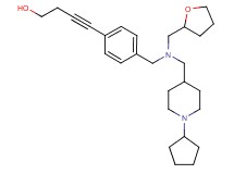 4-(4-{[[(1-cyclopentyl-4-piperidinyl)methyl](tetrahydro-2-furanylmethyl)amino]methyl}phenyl)-3-butyn-1-ol