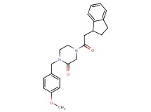 4-(2,3-dihydro-1H-inden-1-ylacetyl)-1-(4-methoxybenzyl)-2-piperazinone