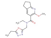 N-ethyl-N-[(5-ethyl-1,3,4-oxadiazol-2-yl)methyl]-2-methoxy-6,7-dihydro-5H-cyclopenta[b]pyridine-3-carboxamide