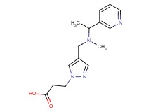 3-(4-{[methyl(1-pyridin-3-ylethyl)amino]methyl}-1H-pyrazol-1-yl)propanoic acid