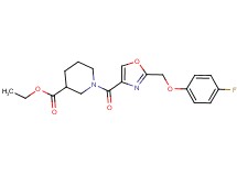 ethyl 1-({2-[(4-fluorophenoxy)methyl]-1,3-oxazol-4-yl}carbonyl)-3-piperidinecarboxylate