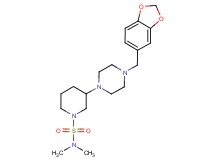 3-[4-(1,3-benzodioxol-5-ylmethyl)-1-piperazinyl]-N,N-dimethyl-1-piperidinesulfonamide
