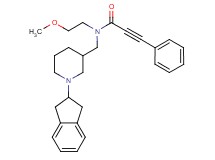 N-{[1-(2,3-dihydro-1H-inden-2-yl)-3-piperidinyl]methyl}-N-(2-methoxyethyl)-3-phenyl-2-propynamide