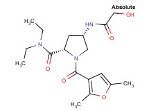 (4S)-1-(2,5-dimethyl-3-furoyl)-N,N-diethyl-4-(glycoloylamino)-L-prolinamide