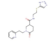 6-oxo-1-[2-(2-pyridinyl)ethyl]-N-[2-(1H-1,2,3-triazol-5-ylthio)ethyl]-3-piperidinecarboxamide