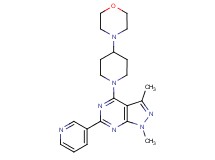1,3-dimethyl-4-[4-(4-morpholinyl)-1-piperidinyl]-6-(3-pyridinyl)-1H-pyrazolo[3,4-d]pyrimidine