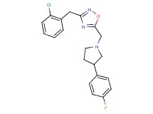 3-(2-chlorobenzyl)-5-{[3-(4-fluorophenyl)-1-pyrrolidinyl]methyl}-1,2,4-oxadiazole